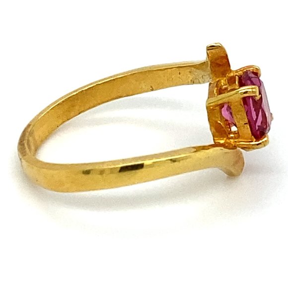 Mahenge Spinel 1.30ct Solid 22K Yellow Gold Ring - Picture 3 of 7